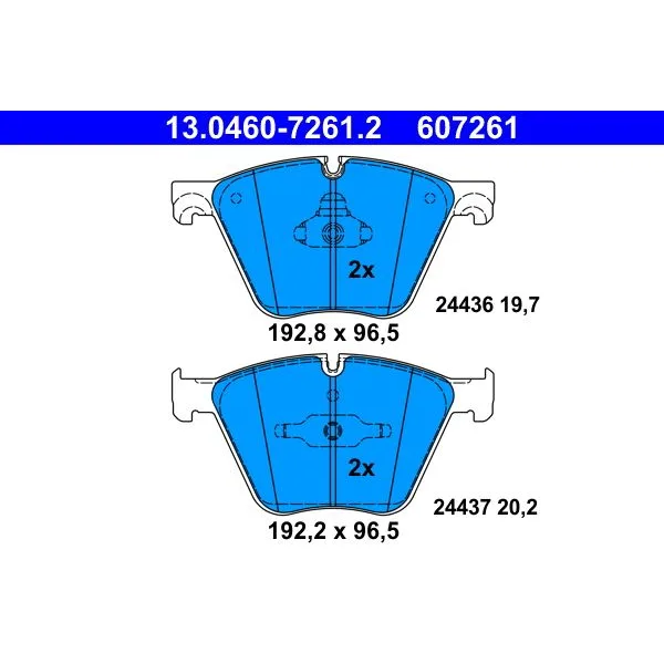 BMW E70 E71 E72 F01… Fren Balatası 34116783554 13.0460-7261.2 ATE - BMW yedek parça
