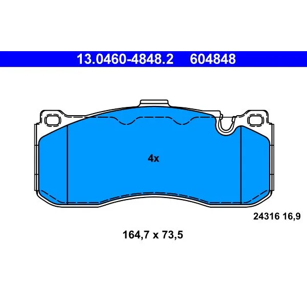 BMW E81 E82 E87 E88… Fren Balatası 34116786044 13.0460-4848.2 ATE - BMW yedek parça