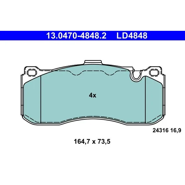 BMW E81 E82 E87 E88… Fren Balatası 34116786044 13.0470-4848.2 ATE - BMW yedek parça