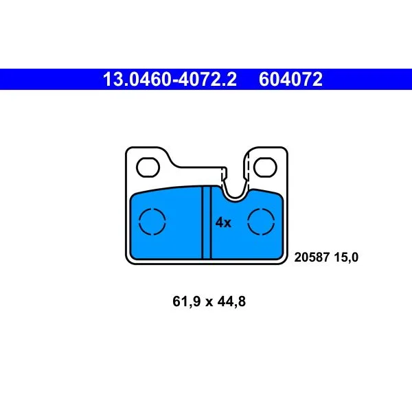 BMW 3 Serisi E21 Fren Balatası 34211121879 13.0460-4072.2 ATE - BMW yedek parça