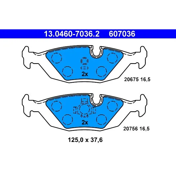BMW 3 Serisi E30 Fren Balatası 34211156744 13.0460-7036.2 ATE - BMW yedek parça