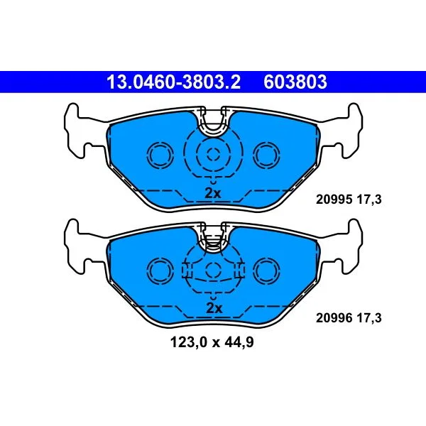BMW E30 E32 E34 E36 Fren Balatası 34211157334 13.0460-3803.2 ATE - BMW yedek parça