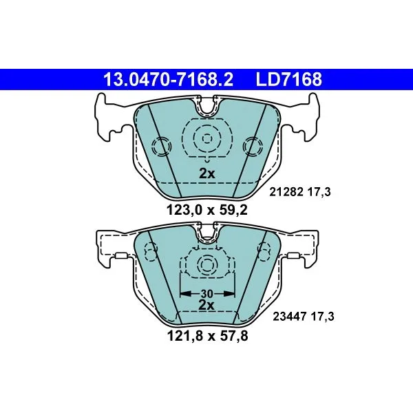 BMW 7 Serisi E65 E66 Fren Balatası 34216753850 13.0470-7168.2 ATE - BMW yedek parça