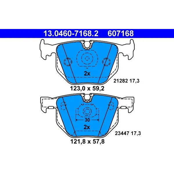 BMW 7 Serisi E65 E66 Fren Balatası 34216758870 13.0460-7168.2 ATE - BMW yedek parça