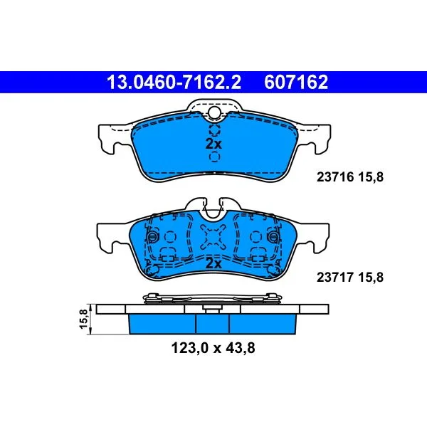 BMW MINI R50 R52 R53 Fren Balatası 34216770252 13.0460-7162.2 ATE - BMW yedek parça