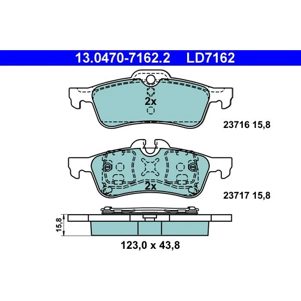 BMW MINI R50 R52 R53 Fren Balatası 34216770252 13.0470-7162.2 ATE - BMW yedek parça