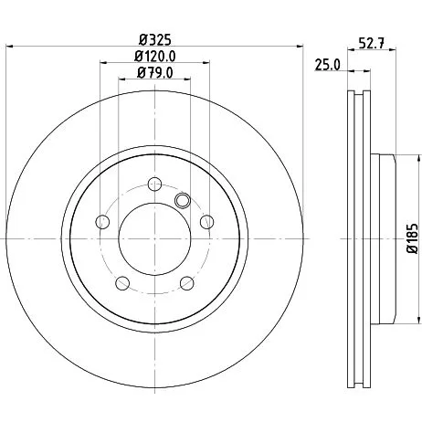 BMW E46 E85 E86 Fren Diski 34101166071 8DD 355 127-601 HELLA