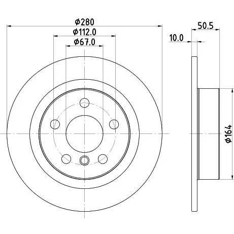 BMW F39 F40 F44 F45… Fren Diski 34206891085 8DD 355 122-661 HELLA