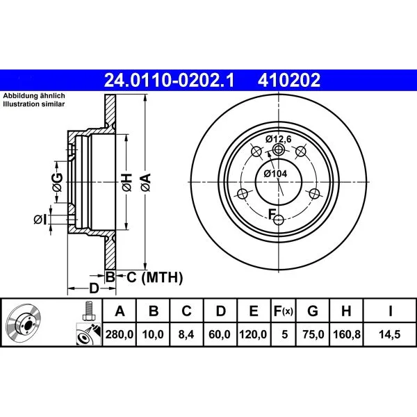 BMW 3 Serisi E36 E46 Fren Diski 34211158936 24.0110-0202.1 ATE - BMW yedek parça