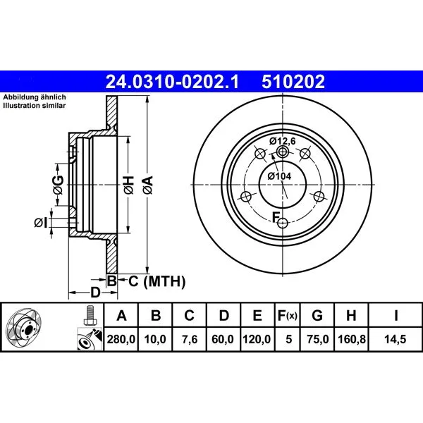 BMW 3 Serisi E36 E46 Fren Diski 34211158936 24.0310-0202.1 ATE - BMW yedek parça