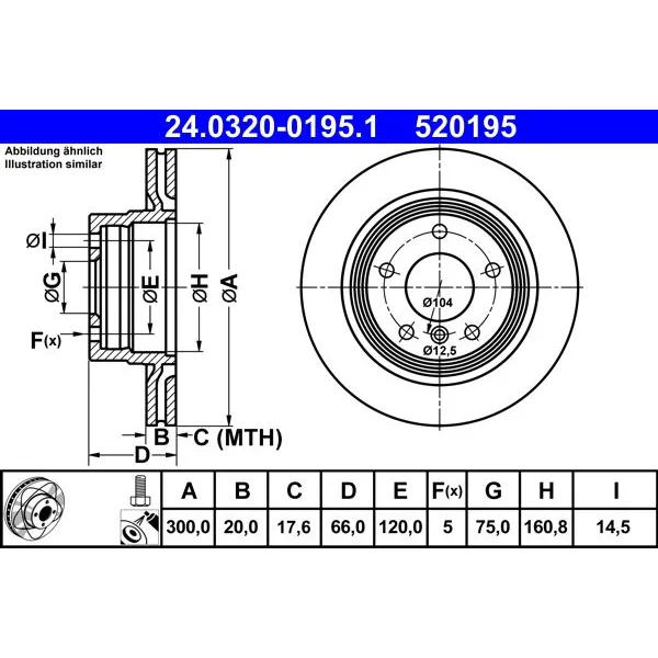 BMW E81 E87 E90 E91… Fren Diski 34216764651 24.0320-0195.1 ATE - BMW yedek parça
