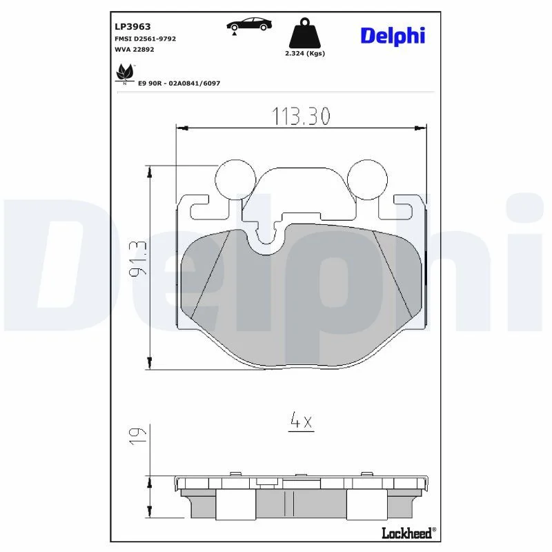 BMW G60 G68 G90 Fren Balatası Ön DELPHI LP3963