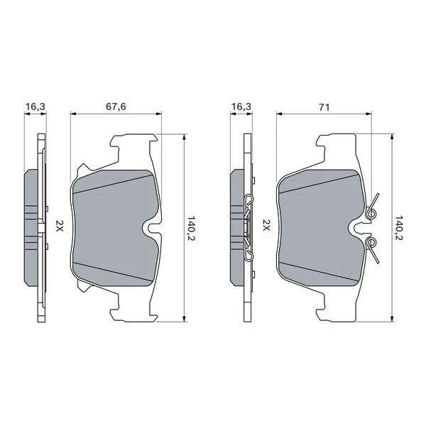 BMW G60 G70 Arka Fren Balatası 34208842965 0986460475 BOSCH