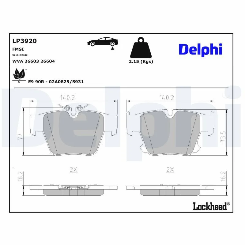 BMW G70 Fren Balatası Arka DELPHI LP3920