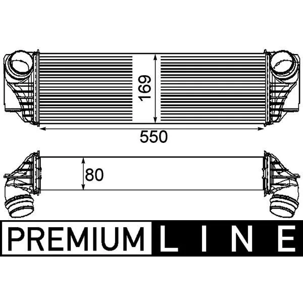 BMW F01 F02 F04 F06… B47 N47 N57 Intercooler 17117812016 CI 185 000P MAHLE