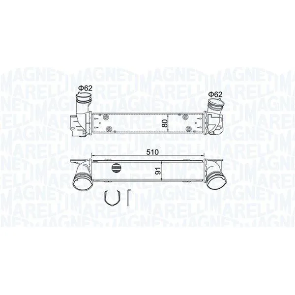 BMW E81 E82 E84 E87… M47 N47 Intercooler 17517524916 MAGNETI MARELLI
