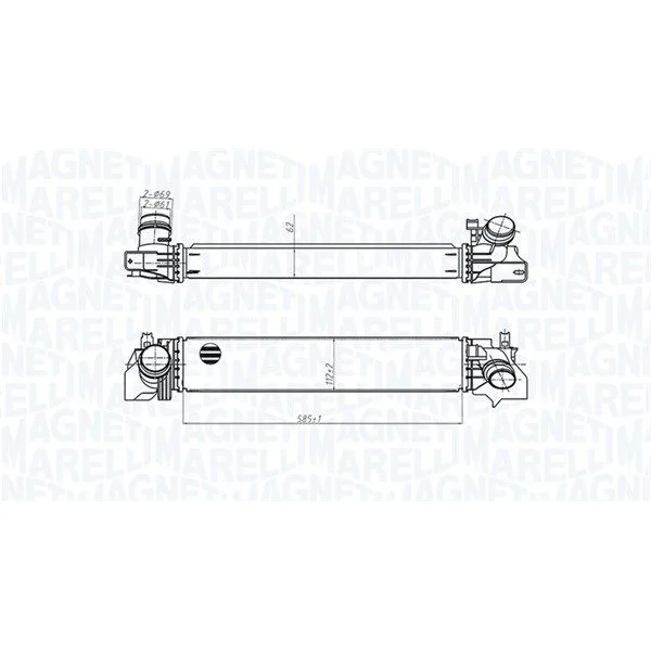 BMW MINI F55 F56 B36 B38 Intercooler 17517617596 MAGNETI MARELLI