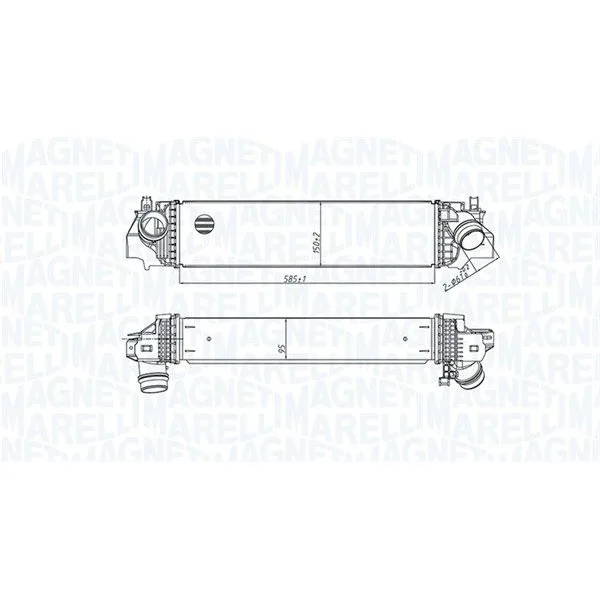 BMW F39 F40 F44 F45… B37 B42 B46… Intercooler 17517617598 MAGNETI MARELLI