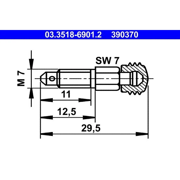 BMW Kaliper Hava Alma Vidası 34111103232 03.3518-6901.2 ATE