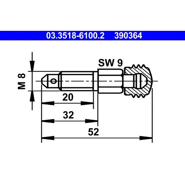 BMW Kaliper Hava Alma Vidası 34111103236 03.3518-6100.2 ATE
