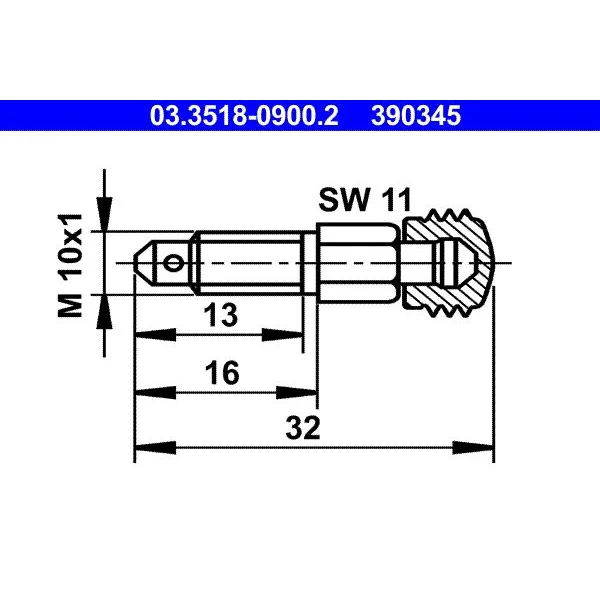 BMW Kaliper Hava Alma Vidası 34112660161 03.3518-0900.2 ATE