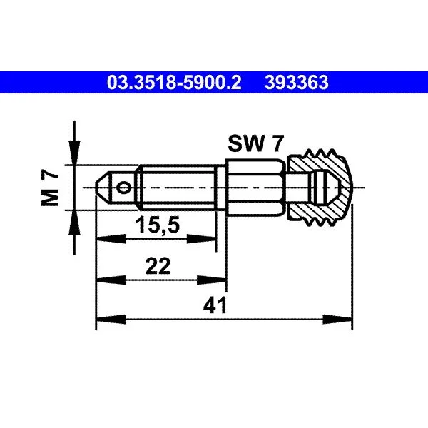 BMW Kaliper Hava Alma Vidası 34211103211 03.3518-5900.2 ATE