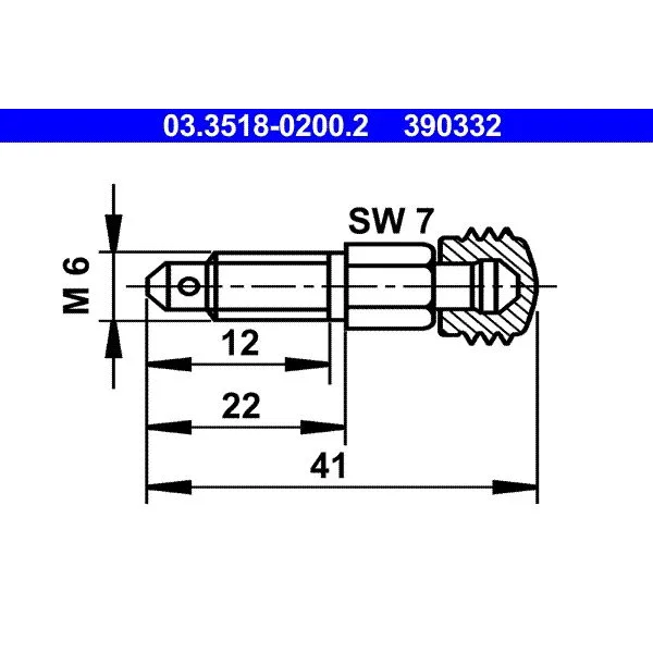 BMW Kaliper Hava Alma Vidası 34212060585 03.3518-0200.2 ATE