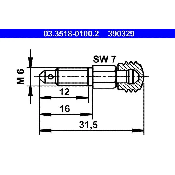 BMW Kaliper Hava Alma Vidası 34219023168 03.3518-0100.2 ATE
