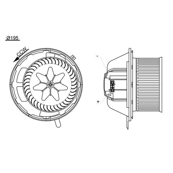 BMW E81 E82 E84 E87… B47 M47 M57… Kalorifer Fan Motoru 64116933663 AB 194 000S MAHLE