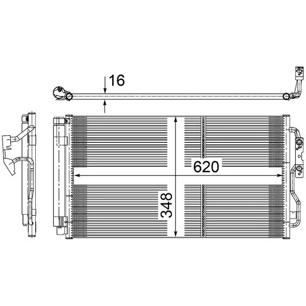 BMW E87 F20 F21 F22… B37 B38 B46… Klima Radyatörü 64504270545 AC 652 000S MAHLE