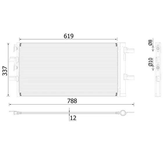 BMW F39 F40 F44 F45… B32 B36 B38… Klima Radyatörü 64509271205 AC 894 000P MAHLE