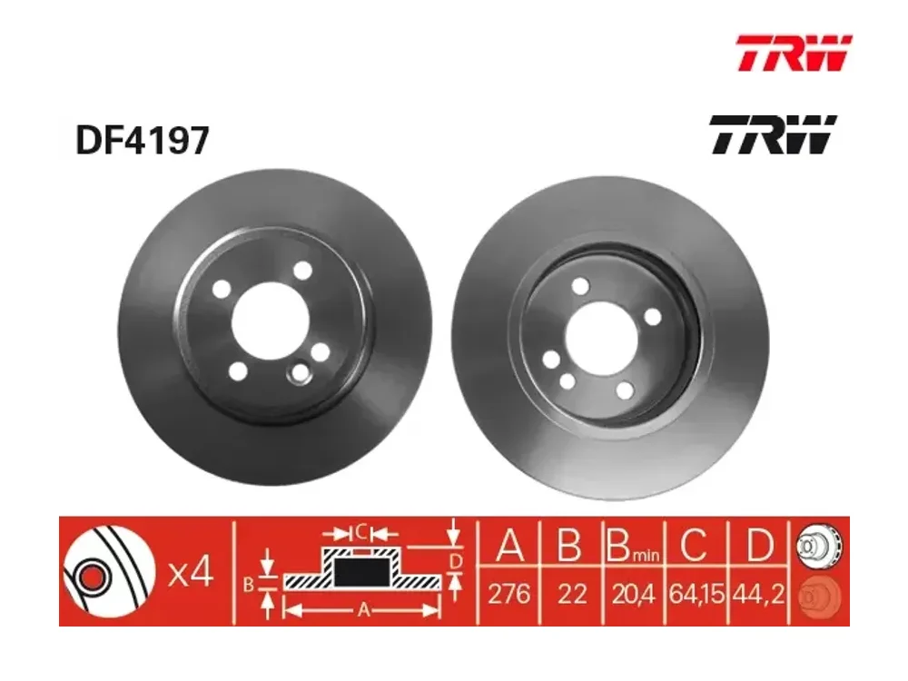 BMW R50 R52 R53 Fren Diski TRW DF4197