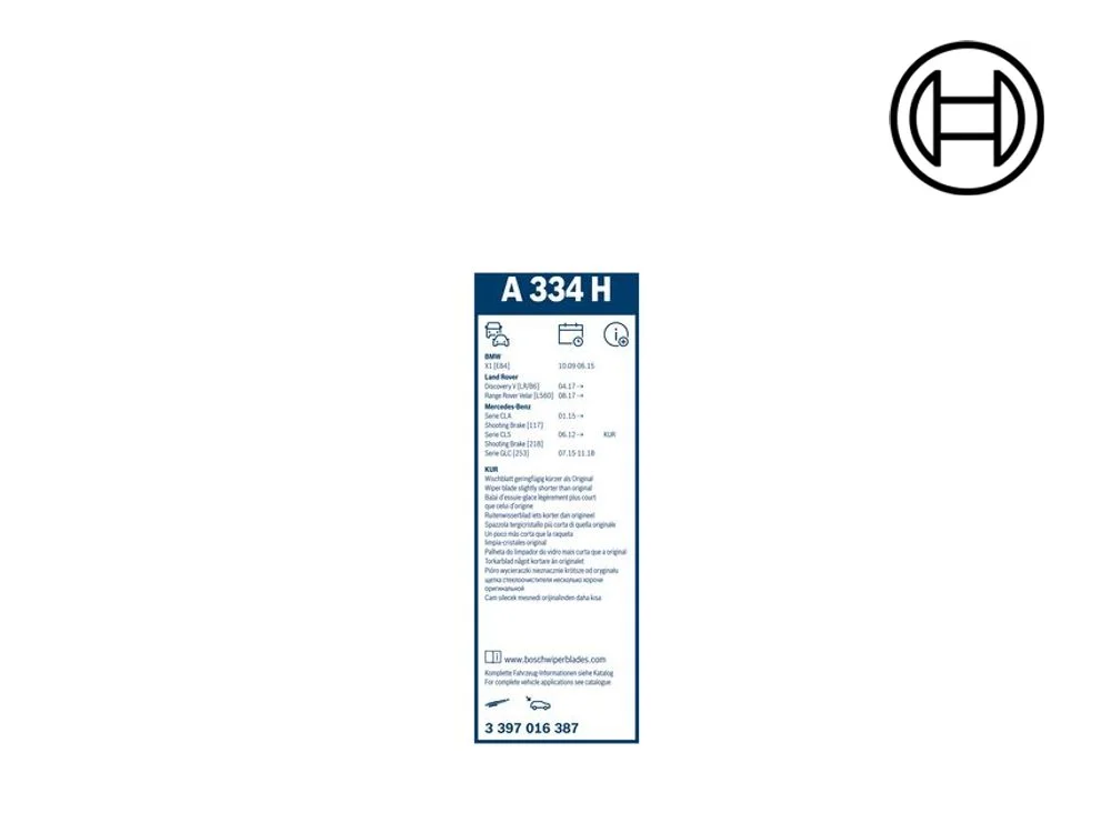 Bmw Silecek Flat 33 cm E84 Arka 61622990035 BOSCH 3397016387 3397008995 119526