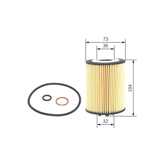BMW E60 E61 E63 E64… N62 Yağ Filtresi-BOSCH E60/E61/E63/E64/E65/E66/X5 11427511161 - BMW yedek parça