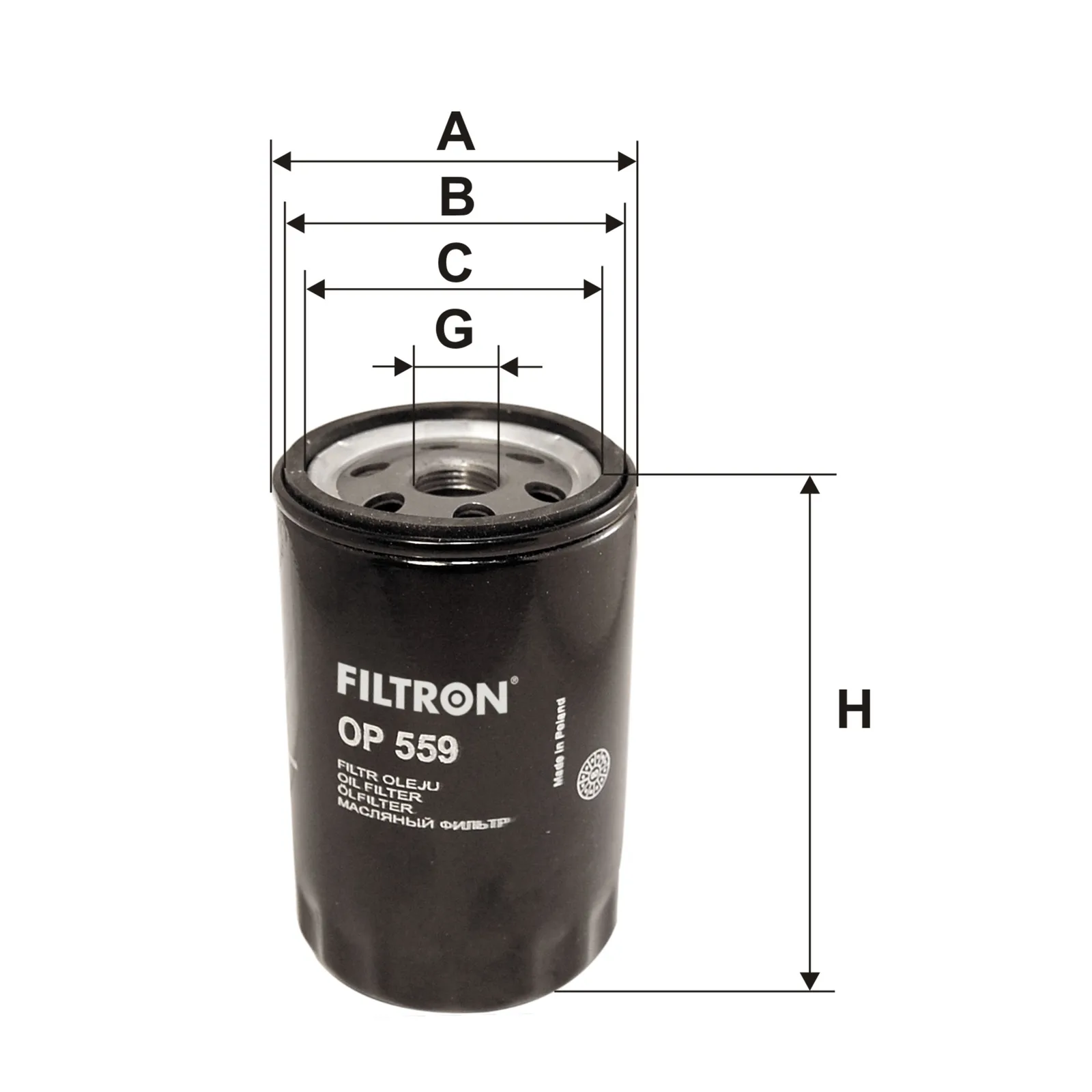 BMW 3 Serisi 5 Serisi E21 E28 E30 E34 M20 Yağ Filtresi-FILTRÖn FILTRÖn OP559 11421707779 FILTRON - BMW yedek parça