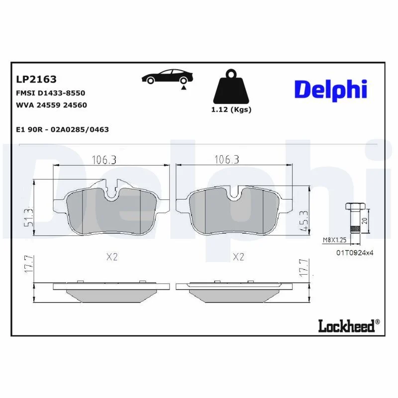 Fren Balatası Arka DELPHI LP2163