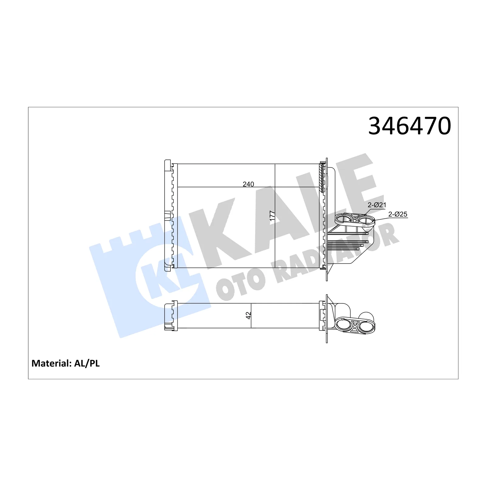 BMW 3 Serisi E36 Kalorifer Radyatörü 64118390435 346470 KALE