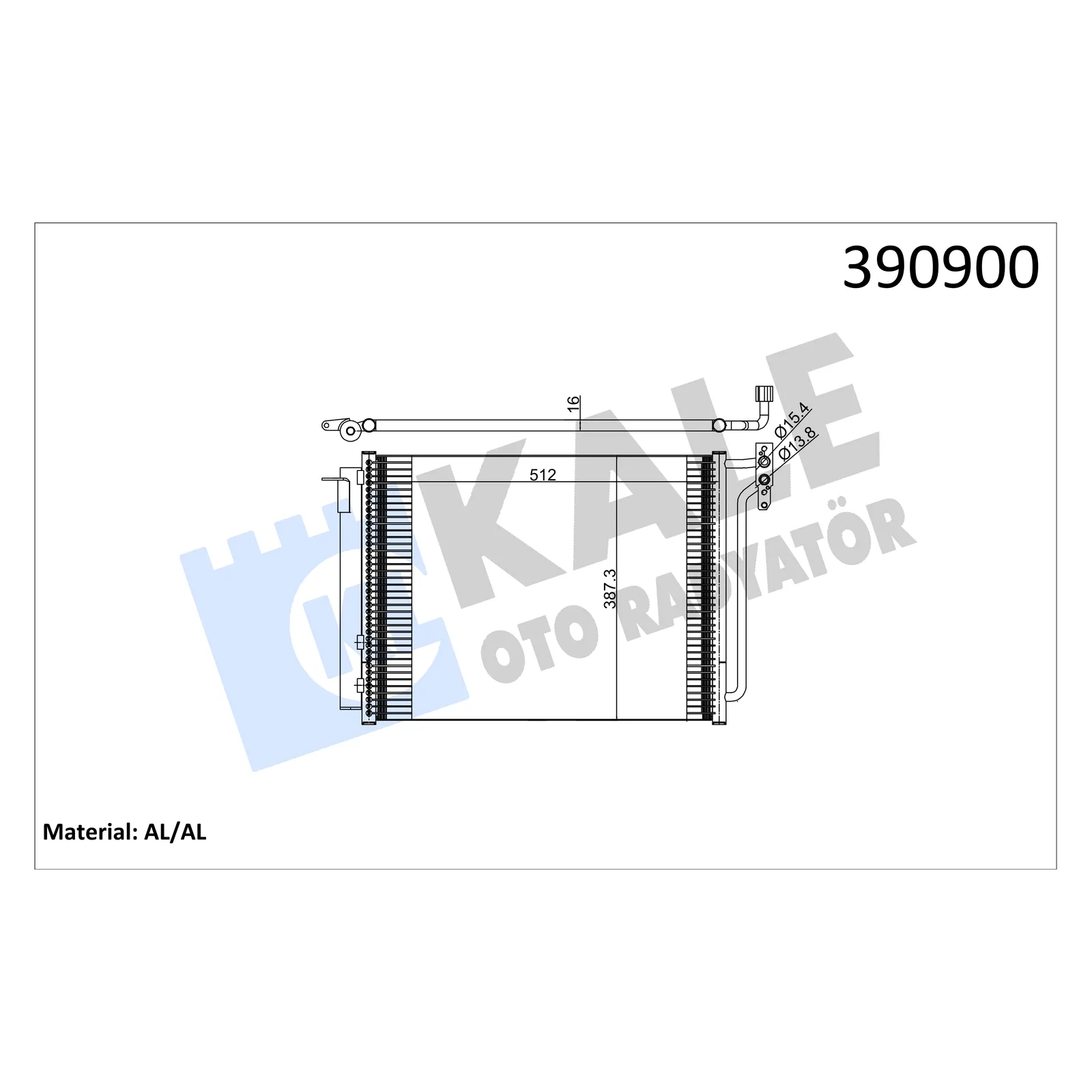 BMW X5 E53 Klima Radyatörü 64536914216 390900 KALE