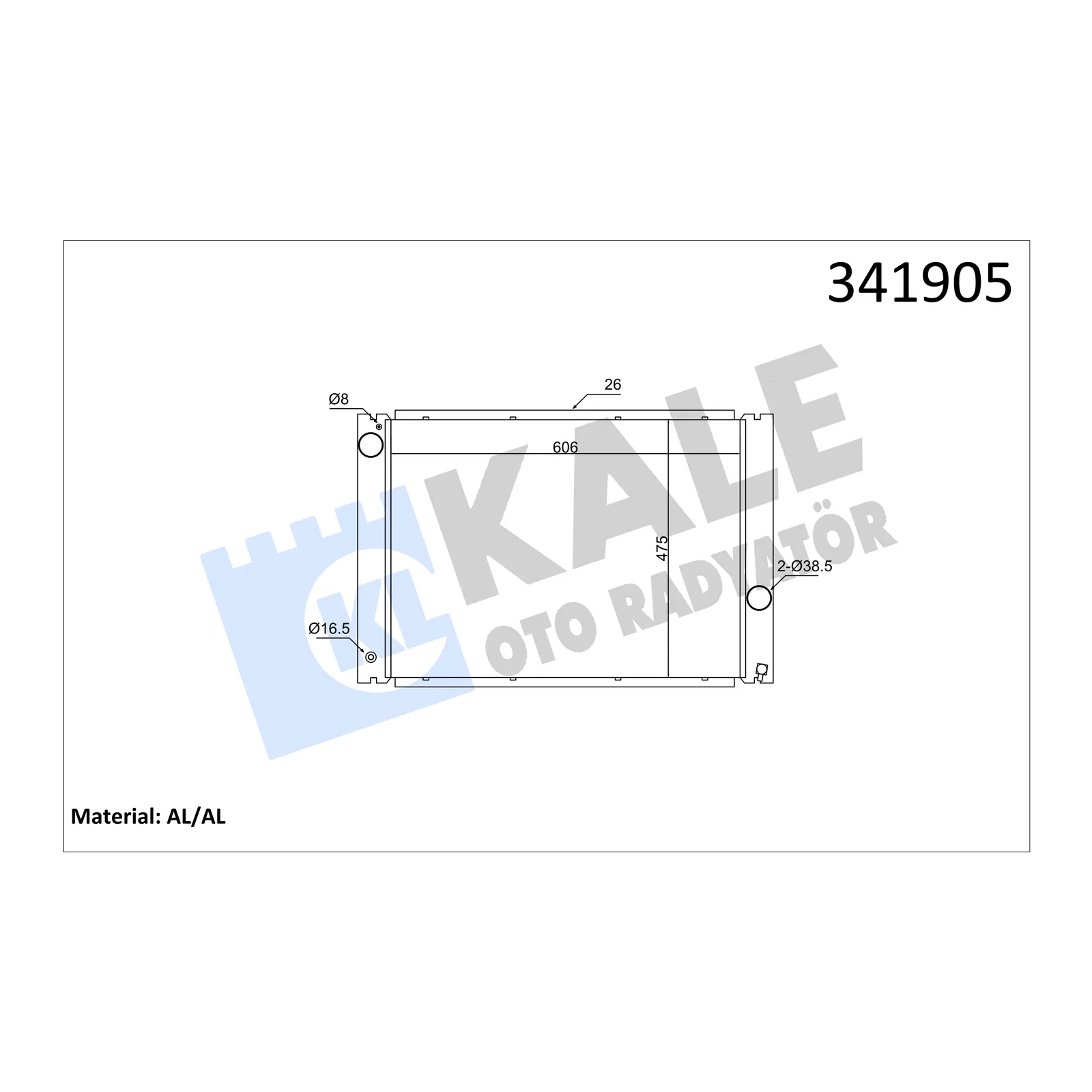 BMW E60 E61 E63 E64… Su Radyatörü 17117585440 341905 KALE