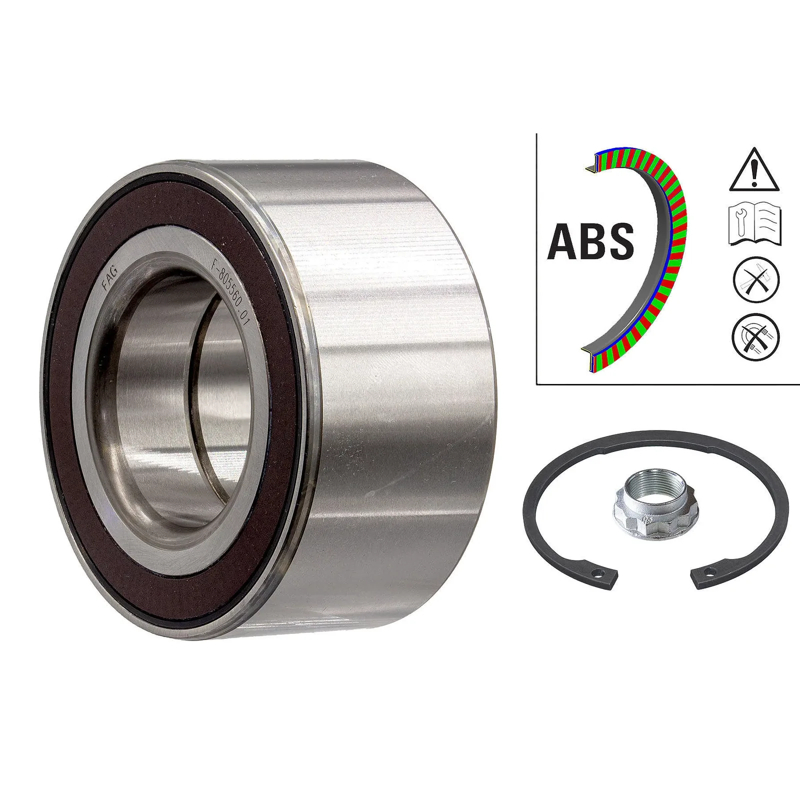 BMW 1 Serisi 3 Serisi E81 E93 Teker Rulmanı Arka 31216765157 713-6494-20 FAG
