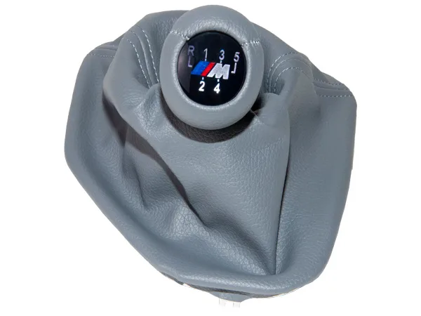 Topuzlu Vites Körüğü E39 -5 İleri- Man.Şanz; (Gri; Suni Deri) Işıklı -///M- BA1222755_529GR 25111222755 | WENDER