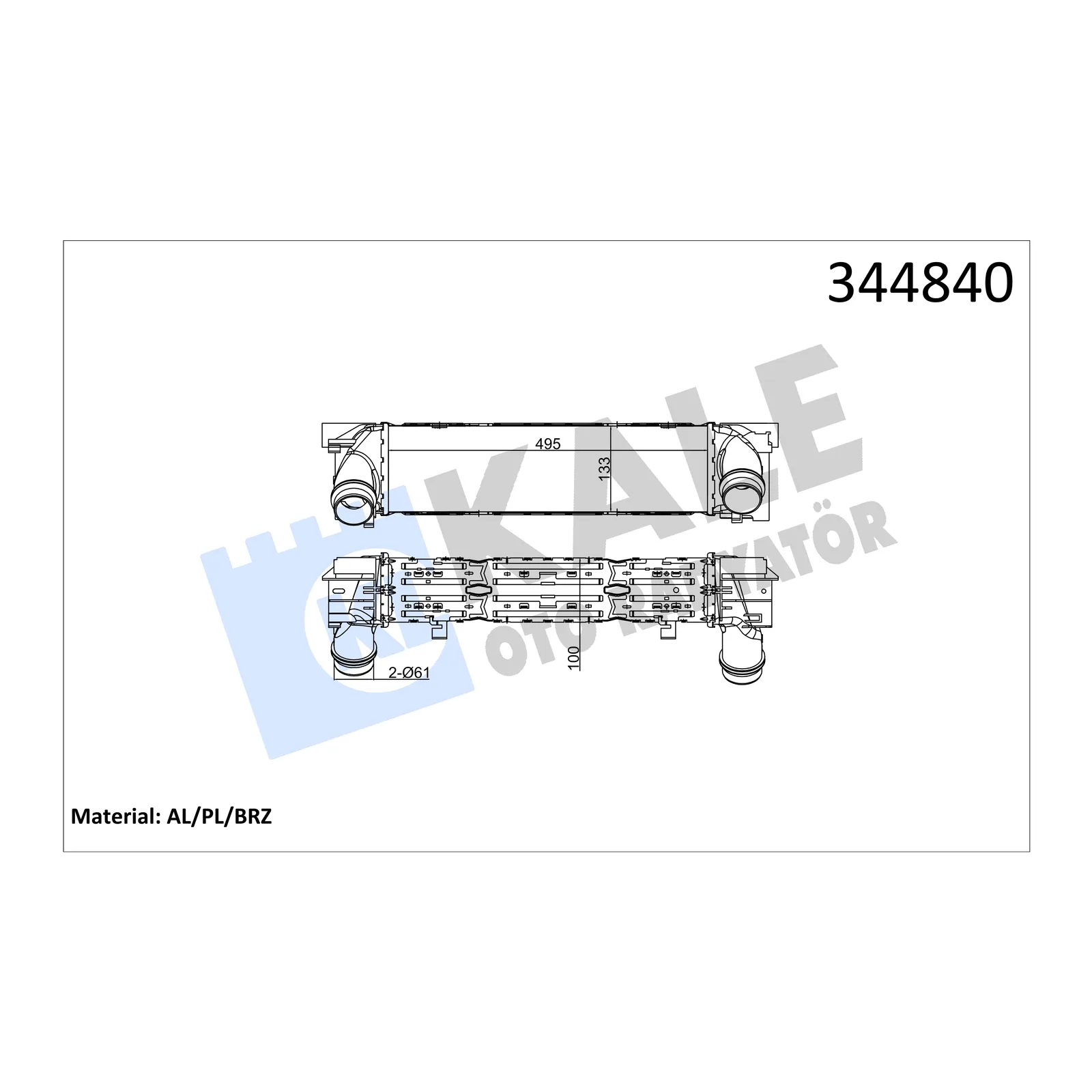 BMW F20 F21 F30 F31… Turbo Radyatörü 17517600531 344840 KALE