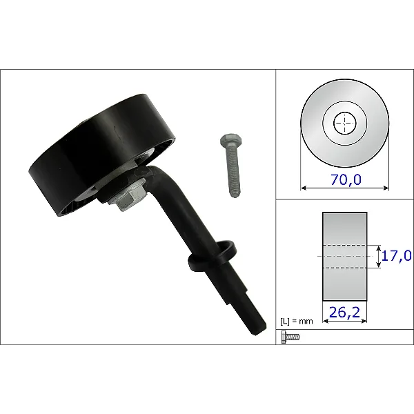 BMW E46 E53 E60 E61… V Kayış Gergi Rulmanı 11287786881 531-0783-10 INA