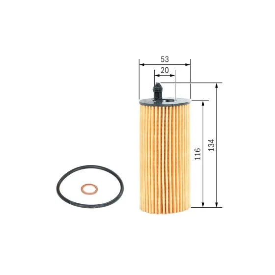 BMW 1 Serisi 5 Serisi F10 F20 B37 B38 B47 Yağ Filtresi BSH_F026407205 BOSCH - BMW yedek parça