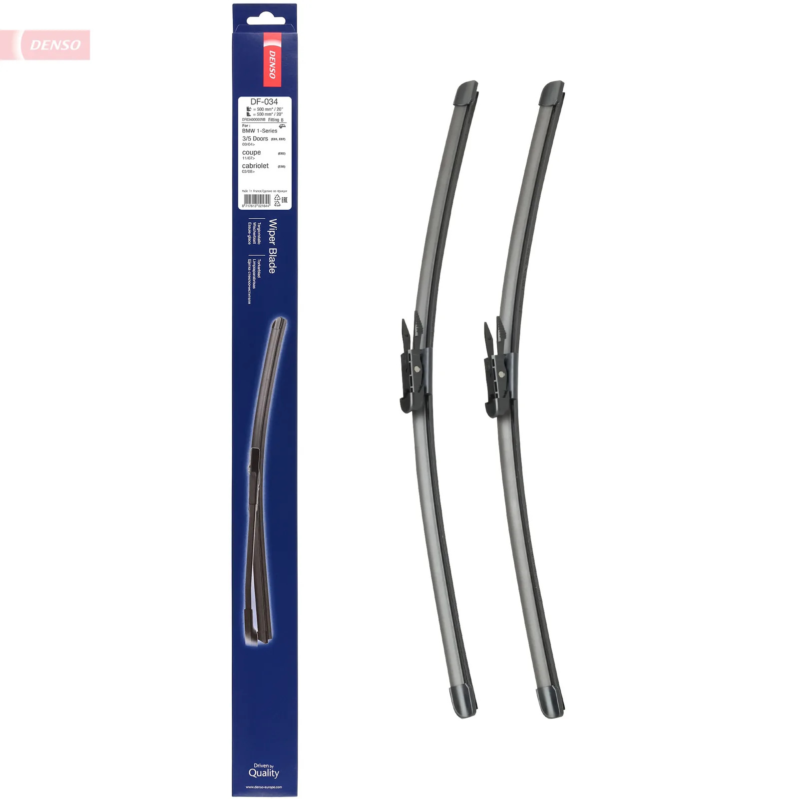 BMW 1 Serisi E81 E82 E87 E88 Ön Silecek Süpürgesi 61610420549 DF-034 DENSO - BMW yedek parça