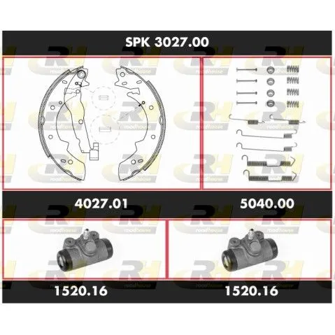 BMW 3 Serisi E30 Arka Fren Pabucu Seti SPK 3027.00 ROAD HOUSE
