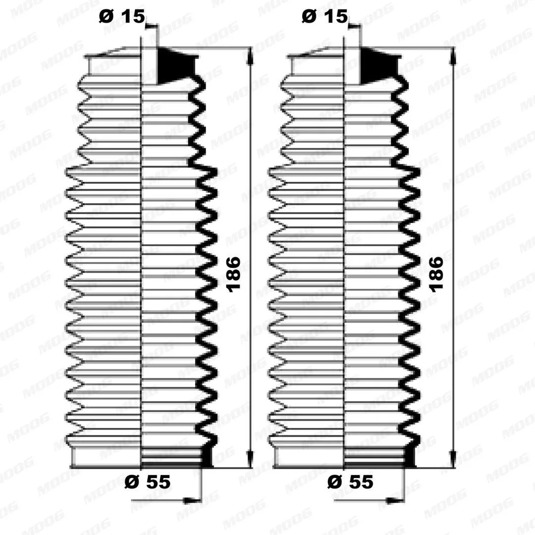 BMW 3 Serisi E36 E46 Direksiyon Körüğü 32131096465 K150158 MOOG - BMW yedek parça