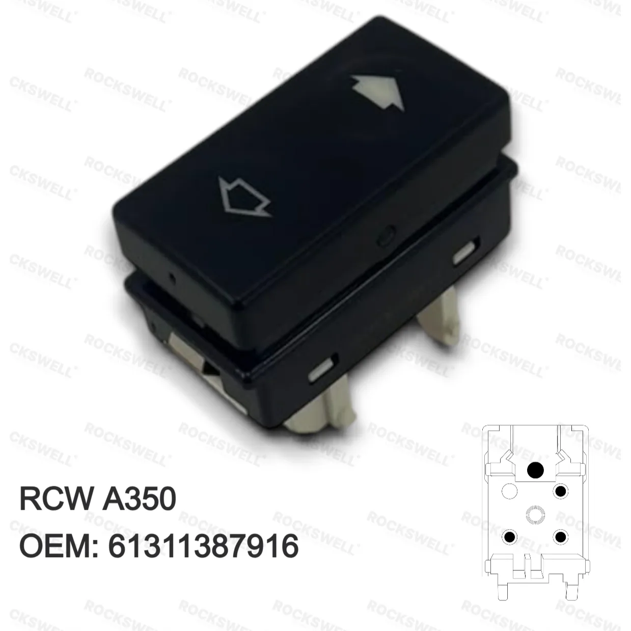 BMW 3 Serisi E36 Sunroof Düğmesi 61311387916 RCW A350 ROCKSWELL