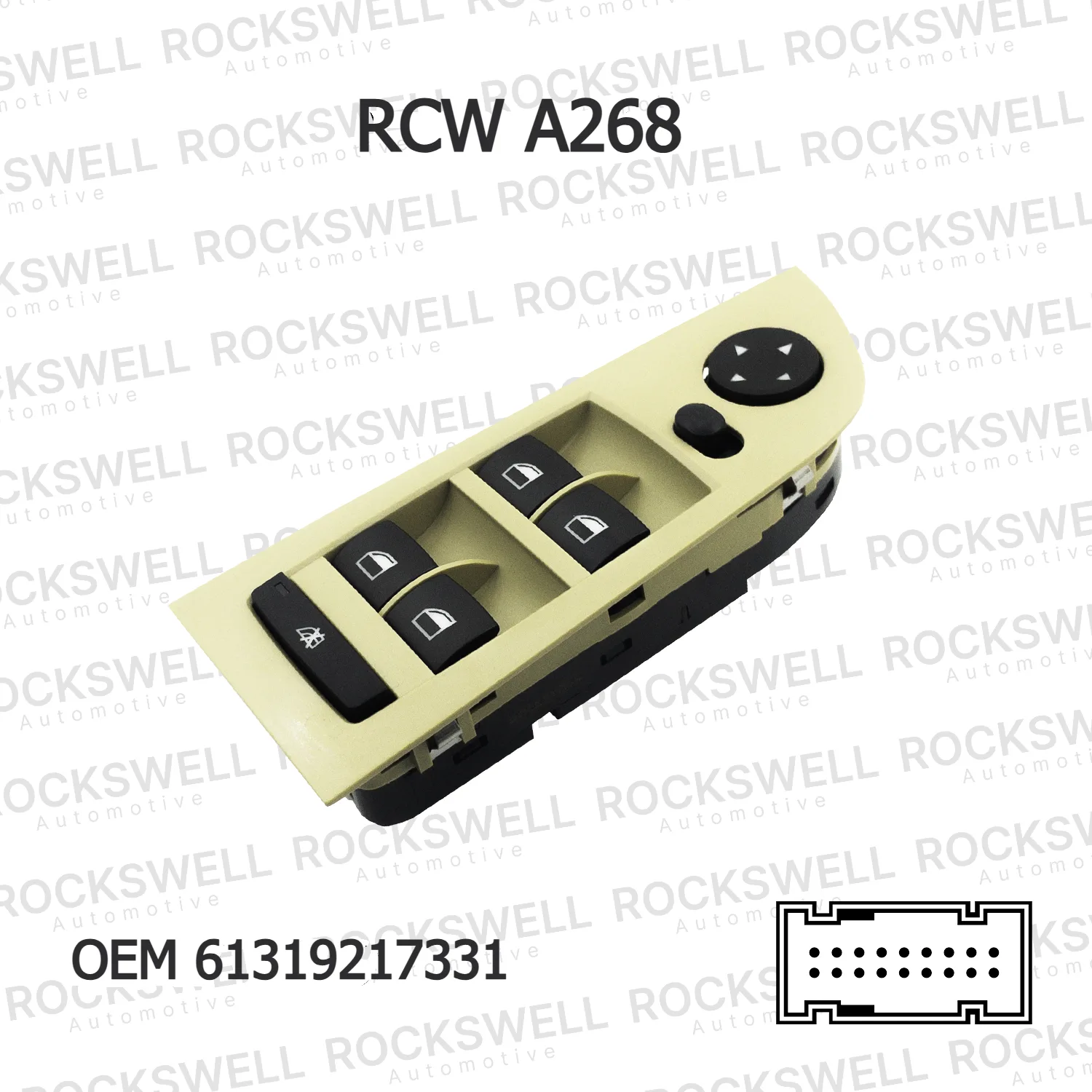 BMW 3 Serisi E90 E91 Sol Cam Açma Düğmesi 61319217331 RCW A268 ROCKSWELL