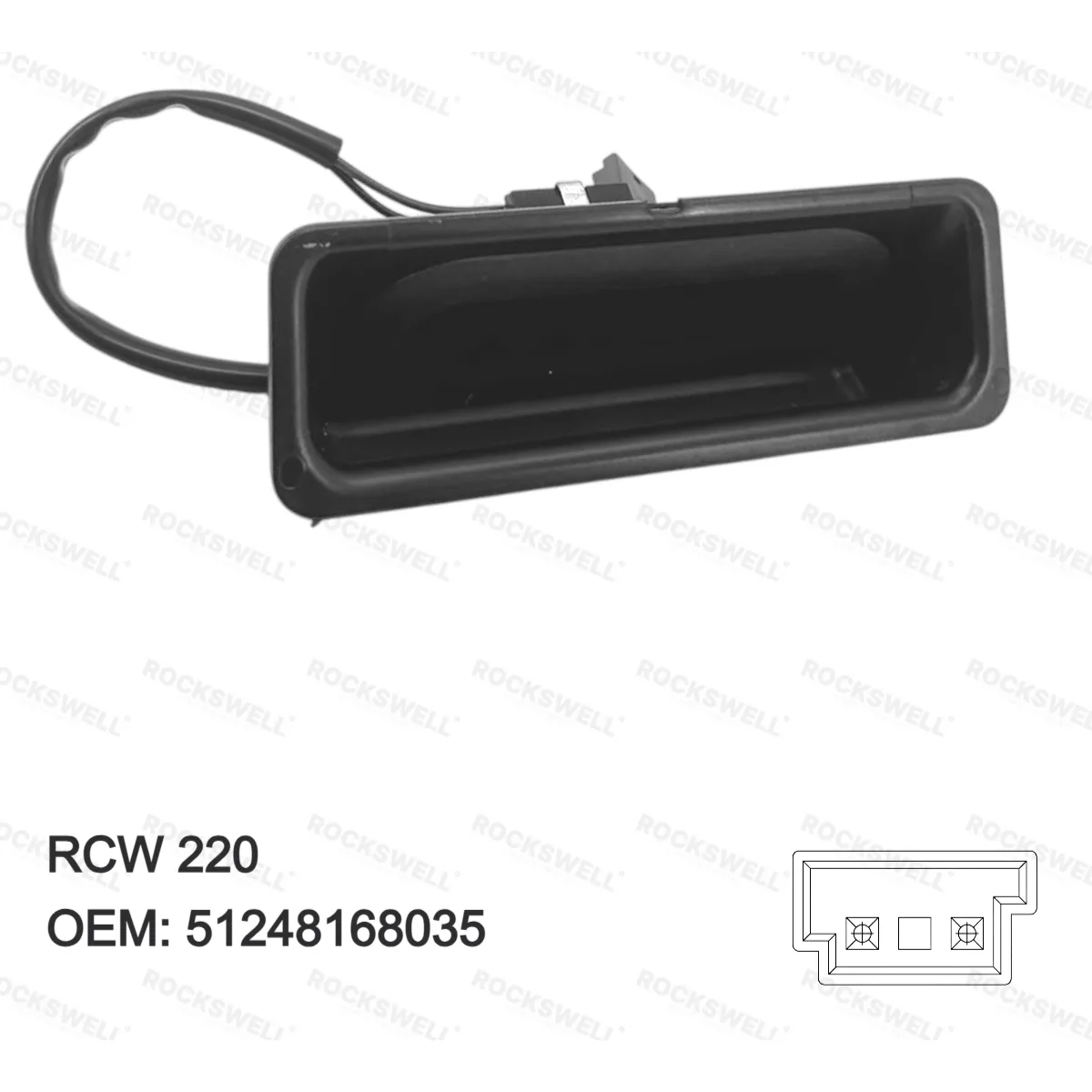 BMW 5 Serisi E39 E60 Bagaj Açma Kolu 51248168035 RCW 220 ROCKSWELL
